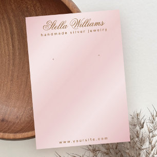 Tarjeta de visualización suave satinada rosa