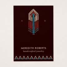 Tarjeta de visualización Terra Cotta Turquoise Tri