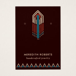 Tarjeta de visualización Terra Cotta Turquoise Tri