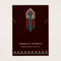 Tarjeta de visualización Terra Cotta Turquoise Tri