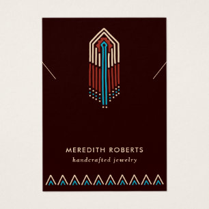 Tarjeta de visualización Terra Cotta Turquoise Tri