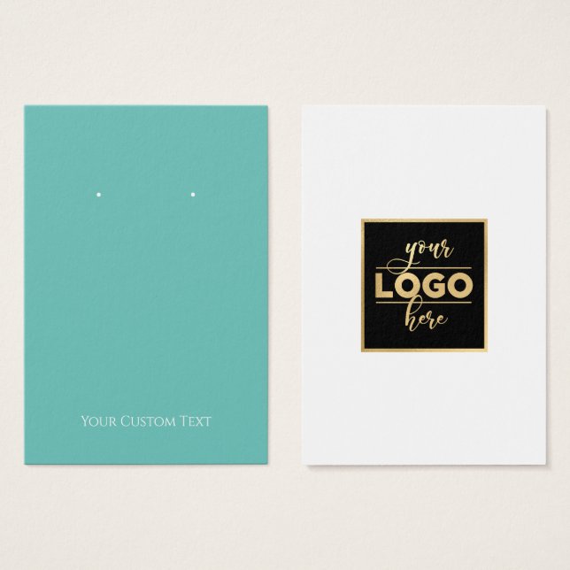 Tarjeta de visualización Verde azulada Aqua Blue E (Anverso y reverso)