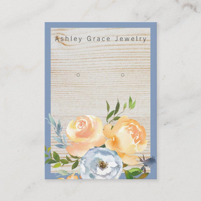 Tarjeta de visualización Watercolor Garden Floral  (Anverso)