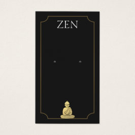 Tarjeta de visualización Zen Buddha Black Earring