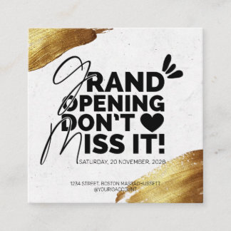 Tarjeta de volante de la invitación de Grand Openi