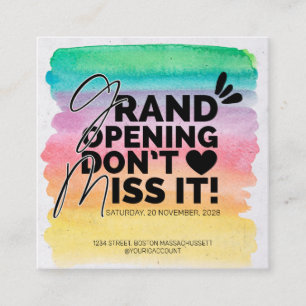Tarjeta de volante de la invitación de Grand Openi