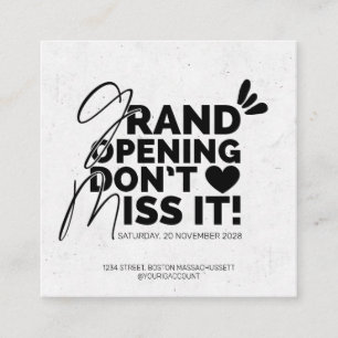 Tarjeta de volante de la invitación de Grand Openi