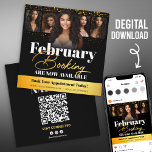 Tarjeta de volante estilo hair moderna de color do<br><div class="desc">Promociona tu peluquería con este elegante y moderno folleto de las redes sociales. El diseño en negro y oro es perfecto para atraer clientes y hacer declaraciones. Con impresionantes imágenes de un hermoso cabello, este volante seguramente va a girar la cabeza. Personalizable con facilidad con los detalles de su negocio,...</div>