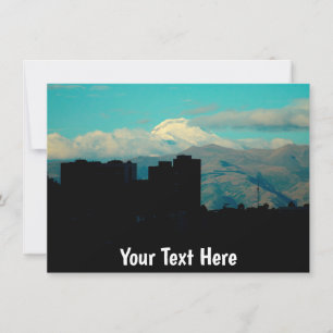 Tarjeta de volcán Cayambe personalizable