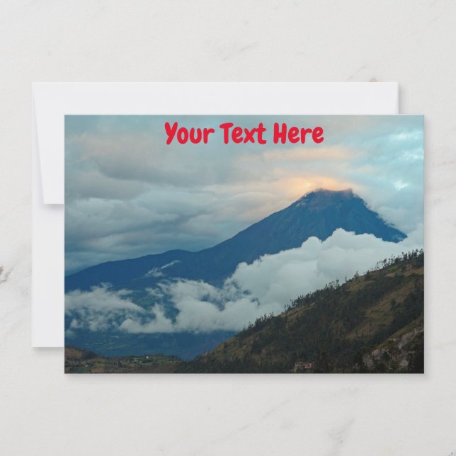Tarjeta de volcán Ecuador personalizable (Anverso)