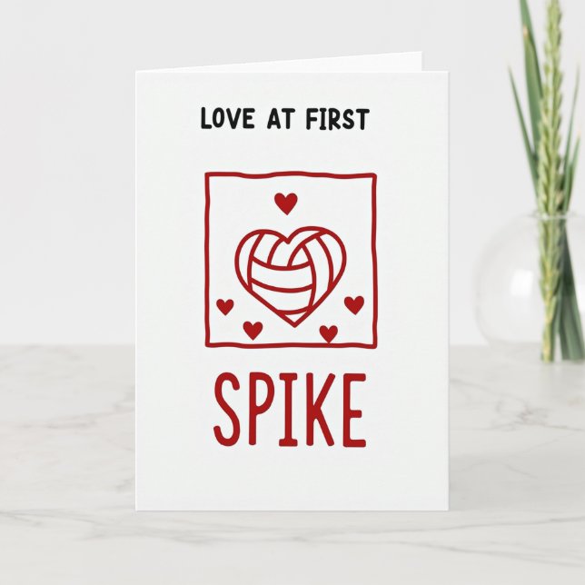 Tarjeta de voleibol de amor a primera espiga (Anverso)
