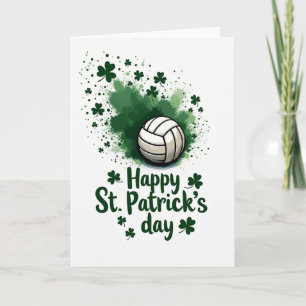 Tarjeta de voleibol del día de San Patricio