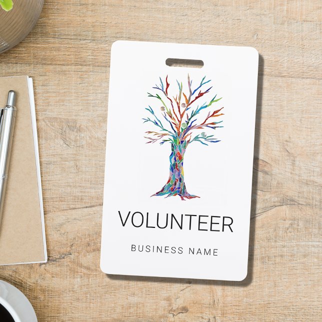 Tarjeta de voluntario de nombre de negocio de pers (Subido por el creador)