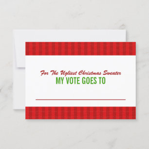 Tarjeta de votación por sudoración para Navidades 