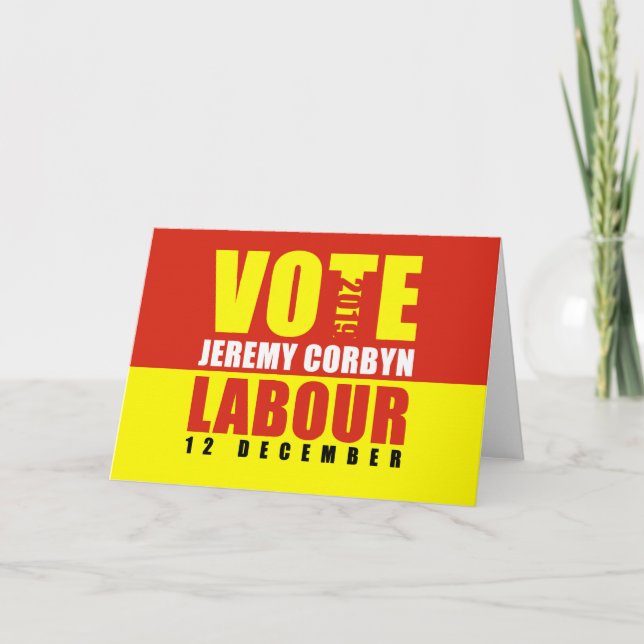 Tarjeta de voto Jeremy Corbyn Labor 2019 (Anverso)