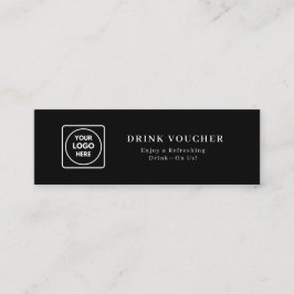Tarjeta de Voucher de Bebida Negra | Evento Corpor