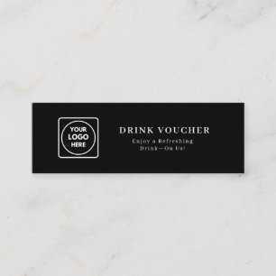 Tarjeta de Voucher de Bebida Negra Evento Corpor