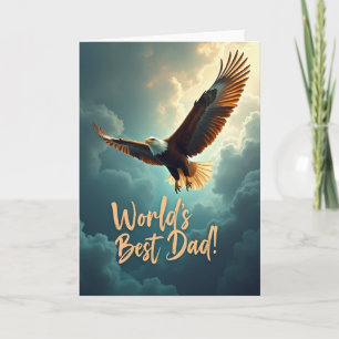 Tarjeta de vuelo del día de los padres majestuosos