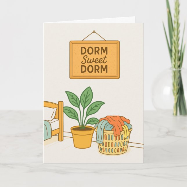 Tarjeta De vuelta a College Dorm Funny Laundry (Anverso)