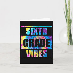 Tarjeta De Vuelta A La Escuela 6° Grado Vibes Primer Día D
