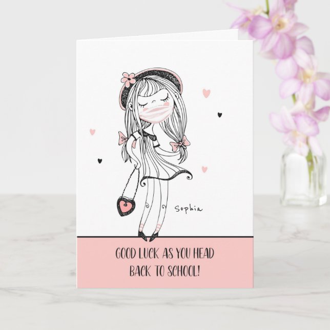 Tarjeta De vuelta a la escuela Chica adolescente de Guay c (Orquídea)
