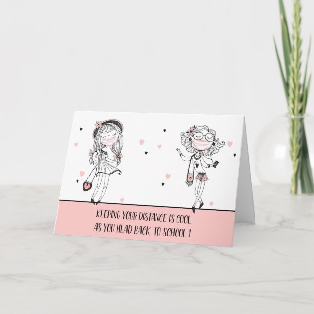 Tarjeta De vuelta a la escuela Chicas adolescentes de Guay (Anverso)