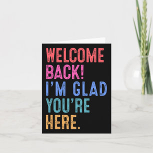 Tarjeta De vuelta a la escuela de profesores bienvenidos d