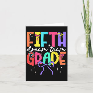Tarjeta De Vuelta A La Escuela De Quinto Grado De Enseñado