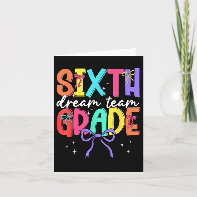 Tarjeta De Vuelta A La Escuela De Sexto Grado, Profesora D (Anverso)
