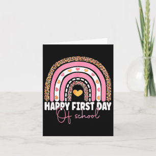 Tarjeta De Vuelta A La Escuela Divertida Feliz Primer Día