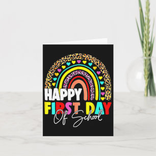 Tarjeta De Vuelta A La Escuela Divertida Feliz Primer Día