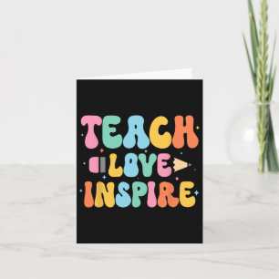 Tarjeta De Vuelta A La Escuela El Amor Inspira Al Profesor