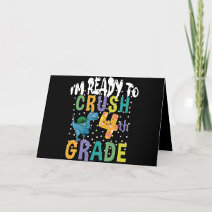 Tarjeta De vuelta a la escuela Estoy listo para aplastar 4