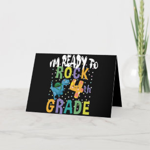 Tarjeta De vuelta a la escuela Estoy listo para rockear 4t
