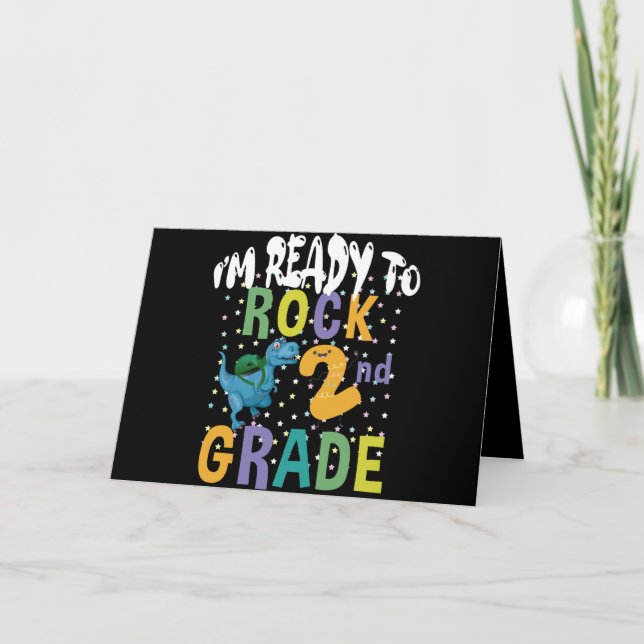 Tarjeta De vuelta a la escuela estoy listo para rodar en 2 (Anverso)