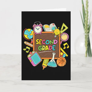 Tarjeta De vuelta a la escuela Hola equipo de segundo grad