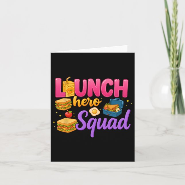 Tarjeta De Vuelta A La Escuela Lunch Lady Squad Lunch Hero (Anverso)