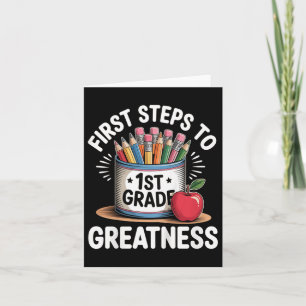 Tarjeta De Vuelta A La Escuela Para Niños, Chicas, Estudia