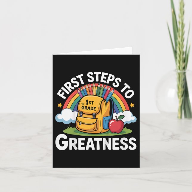 Tarjeta De Vuelta A La Escuela Para Niños, Chicas, Estudia (Anverso)