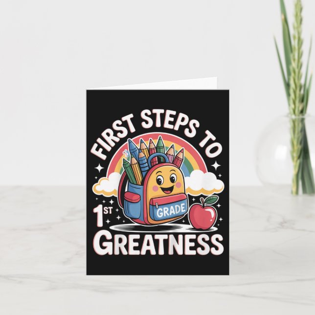 Tarjeta De Vuelta A La Escuela Para Niños, Chicas, Estudia (Anverso)