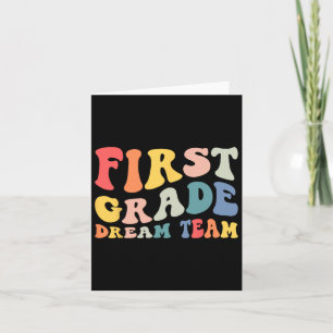 Tarjeta De vuelta a la escuela Primer grado El equipo Groo