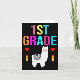 Tarjeta De vuelta a la escuela profesor de primer grado Ll