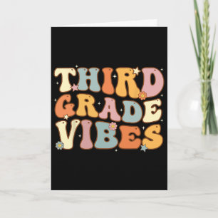 Tarjeta De vuelta a la escuela Vibraciones de tercer grado
