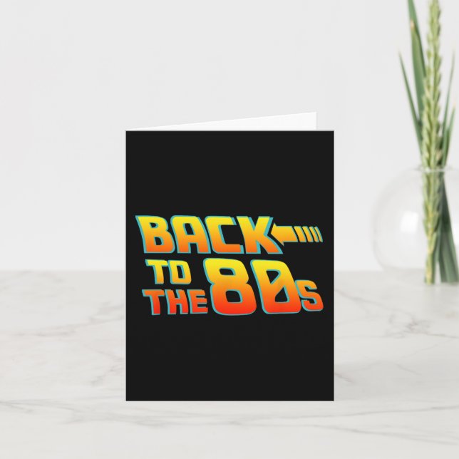 Tarjeta De vuelta a los 80 - Idea de disfraz divertido par (Anverso)