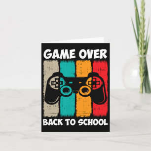 Tarjeta De vuelta al cole divertido juego terminado profes