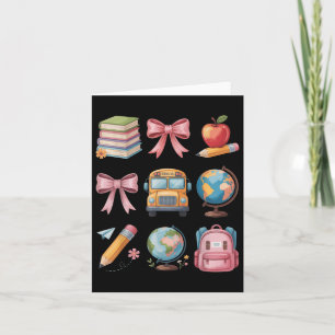 Tarjeta De Vuelta Al Colegio Docente Chica Kinderg