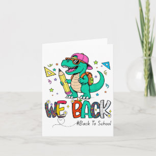 Tarjeta De Vuelta Al Colegio Profesores De Dinosaurio Boys