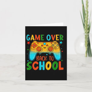 Tarjeta De Vuelta Al Juego De Diversión Escolar Por Enseña