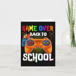 Tarjeta De Vuelta Al Juego De Diversión Escolar Sobre Estu