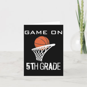 Tarjeta De Vuelta Al Juego Escolar En 5º Grado Fun Basketb